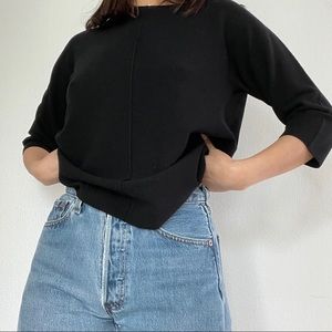 Giorgio Armani Black Quarter Sleeve Top